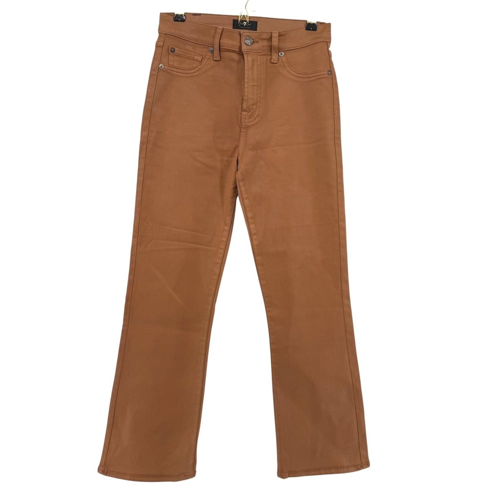 7 For‎ All Mankind Womens Size 26 High Waist Slim Kick Pants Coated Penny